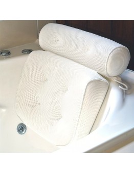 Firstcity Bath pillows Machine Washable Adjustable Bath Pillow with Supportive Neck and Back Cushion, Polyester, Drying Hook, Ideal for Bathtub, Personal Care, Bathroom Accessories