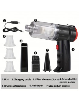 Aireagle Hand-held vacuum cleaners Portable Cordless Hand Vacuum Cleaner USB Rechargeable With 16000pa Powerful Suction For Car Home Office, Wireless Handheld Car Vacuum Cleaner