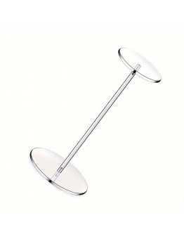 Queendiary Hat stands Acrylic Hat Stand Adjustable Clear Wig Hat Display Rack Height Table Hat Holder Pedestal Stand Round Barbell Base Hat Organizer Acrylic Risers Display Stands for Display Hats