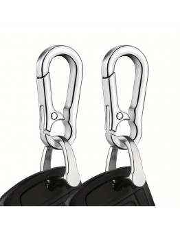 Vowsea Key rings Stainless Steel Carabiner Keychain Lobster Clasps With Key Rings 2pcs