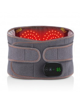 Agetree Neck Massager Wireless Lumbar Support Belt with Dual Infrared Heat & Vibration Massage - USB Rechargeable, Adjustable Temperature, Comfort Fit Neoprene Waist Brace for Pain Relief