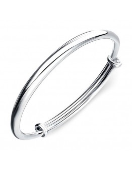 Rosecode Aperture alloy silver-plated bracelet smooth round belly push-pull fashion bracelet