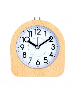 Ourmoon Night Light Snooze Beechwood Frame Alarm Clock Student Kids Boys Girls Scandinavian Style Get Up