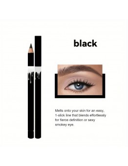 Jellyqueen Eyebrow pencils Black Eyeliner & Brow Pencil Set - Dual-Use, Natural Look Makeup with Wooden Sticks 2pcs
