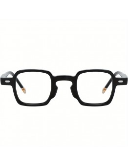 Luckwhale Eyeglasses Unisex Acetate Square Frame Glasses, Full Rim, Versatile Fashion Eyewear, 1074-01, for Running & Outdoor Activities