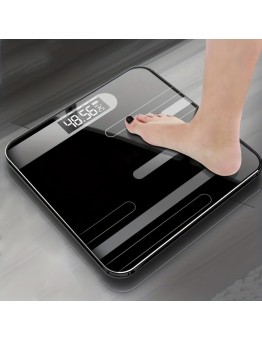 Rosewhale Scales Sleek Black Digital Body Scale with LCD Display - Precision Weighing, Battery-Operated (AAA), Ideal for Health Monitoring, Durable Plastic, No Batteries Included