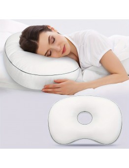 Lifehoney Pillows Hypoallergenic Side Sleeper Pillow with Ear , Adjustable Support for Side Sleepers, Pressure Relief for Ear Pain & Inflammation, No Electricity Needed