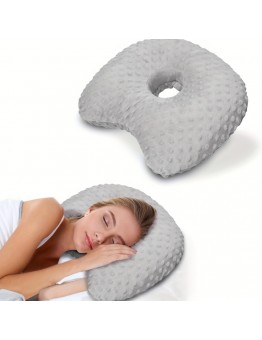 Superone Pillows Adjustable Fill Ear Pillow with Removable Washable Cover for Side Sleepers and Ear Care, Machine Washable, Portable Ear Protection Accessory