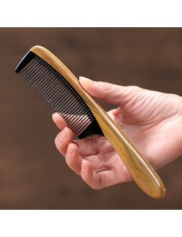 Jellytiger Combs Sandalwood Fine-Tooth Hair Comb for Straight Hair, Anti-Static Mane Bristle, Massage & Detangling Comb for Men, Women, and Children