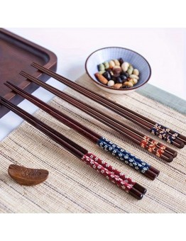 coral baby Chopsticks Set of 2 Pairs Wooden Chopsticks, Non-Slip Reusable, High-Temperature Resistant, Ideal for Cooking and Dining, Dishwasher Safe, Perfect for Restaurants/Hotels, Ideal for Christmas and Halloween