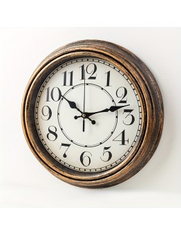 Arcabelf Clocks Vintage Bronze 29.97cm Silent Wall Clock - Rustic Decorative, Non-Ticking, Battery Operated for Kitchen, Living Room, Home Office