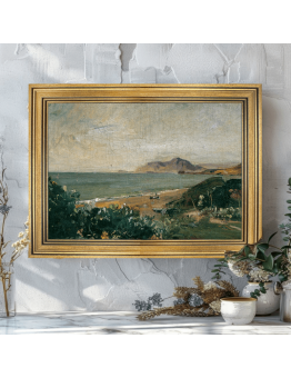 Superone Picture Frames  Art of Antique Countryside Landscape - Vintage Gold-Framed Wall Decor for Living Room, 29.97cm x 39.88cm - Rustic Scenic Painting Home Interior Decoration