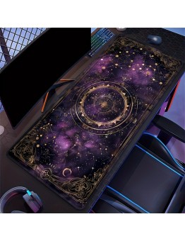 Eggdeer Desk mats Extra-Large Non-Slip Purple Moon & Stars Gaming Mouse Pad - Durable Desk Mat for Gamers and Office Use - Ideal Gift for Teens and Partners 30*80