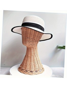 Snowcat Hat stands Handcrafted Rattan , Rustic Chic Wicker Mannequin Display, Durable Weaving with Stable Base, Versatile for Home Salon - Unisex-Adult Accessory Holder