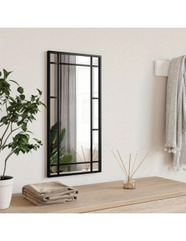 Wishoney Mirror frames Chic Black Rectangle Wall Mirror, 30.48x60.96 cm - Easy Hang Iron Frame for Home Decor