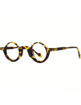 Gallop Tiger Eyeglasses Classic Retro Acetate Tortoiseshell Round Frame Glasses - Full Rim Eyewear for Running, Decorative Non-Prescription Glasse
