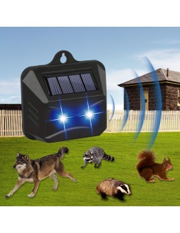 Livearth Dog repellents Blue Light Waterproof Solar Animal Repeller Predator LED  For Wolf Coyote Fox Skunk Raccoon Rabbit Cat Dog Deer Repellent Outdoor For Garden, Yard, Farm, Chicken Coop