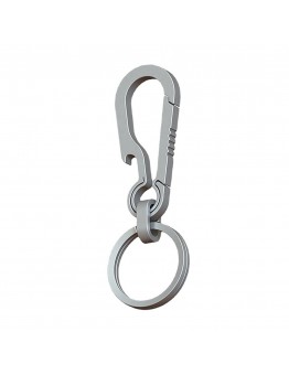 Skykey Key rings Titanium Men's Bottle Opener Key Chain Carabiner With Car Key Ring For Unisex 2pcs