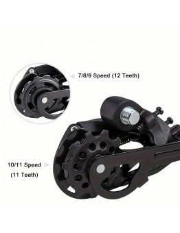 Diarycat Bicycle parts, namely, derailleurs High Strength Road Bike Rear Derailleur - Shifter Kit, Silent, Accurate, Black, Iron & PC Material, Outdoor Cycling Gear