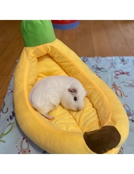 Snowcat Pet cushions Cozy Banana-Shaped Pet Bed for Small to Medium Dogs & Cats - Plush, Removable & Washable - Non-Slip Bottom, All-Season Comfort
