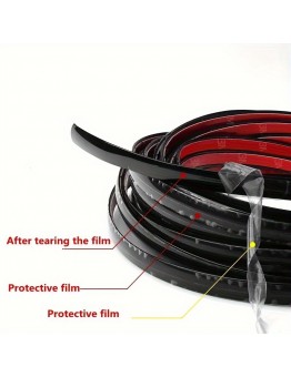 Jellywolf Automotive wheel seals 3m Black Car Rubber Seal Strips - Self-Adhesive, Chrome Finish, Heat & UV Resistant - Sleek Black Design|Uv Resistant Rubber, Sealant Waterproof